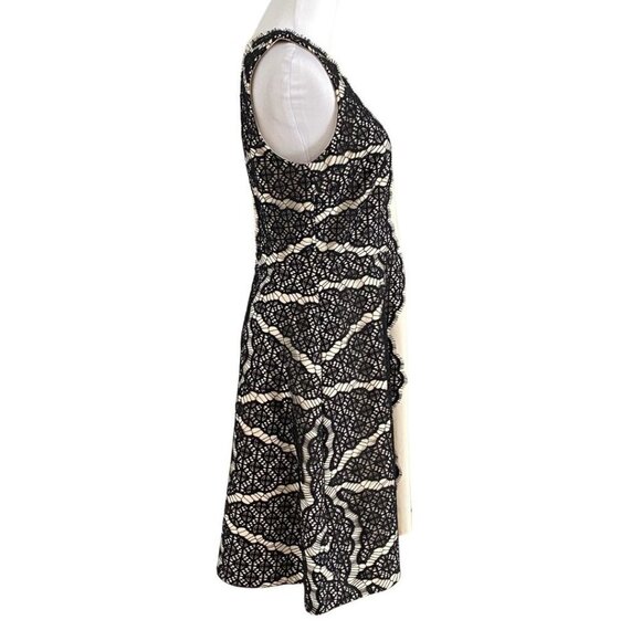DIANE VON FURSTENBERG DANIELLA BEIGE BLACK LACE SHEATH DRESS - 6 - Picture 3 of 10